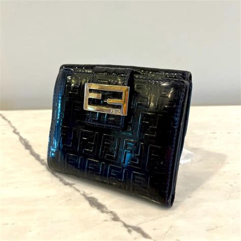 fendi patent leather wallet|authentic fendi wallet.